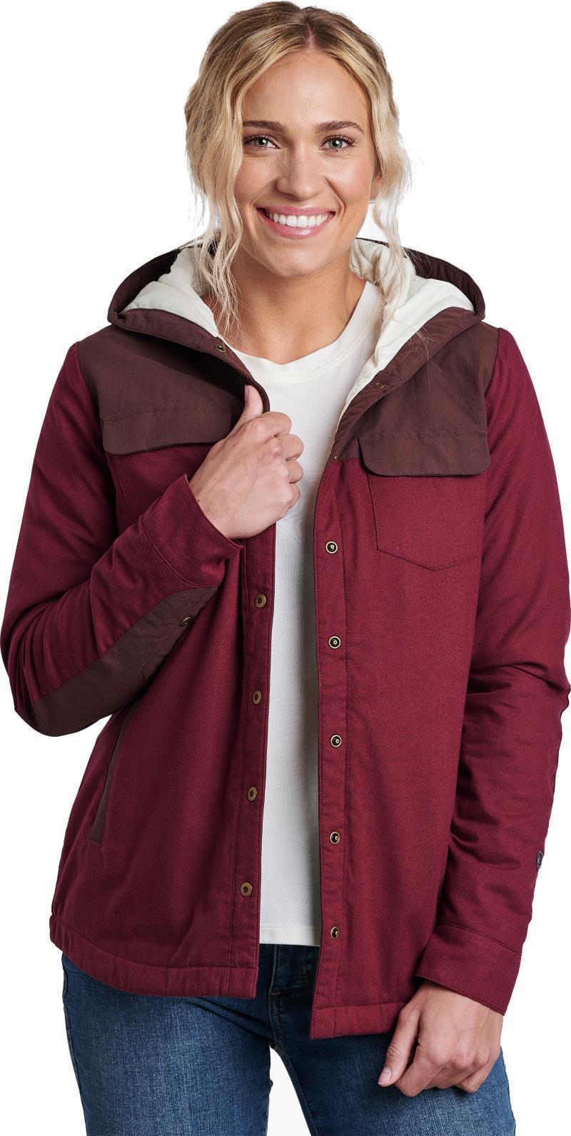 Artisan Hooded Shirt Jacket - Womens - zinfandel 1