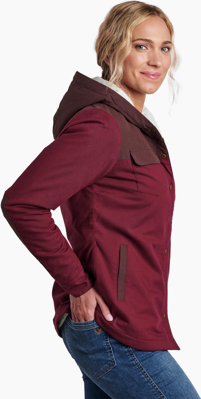 Artisan Hooded Shirt Jacket - Womens - zinfandel 1