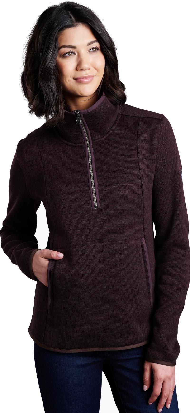 Ascendyr 1/4 Zip - Womens - Ganache 1