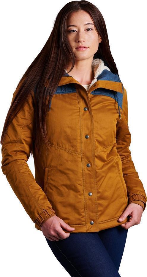 Celeste Lined Hoody - Womens - Antique Gold / Dusty Blue 1