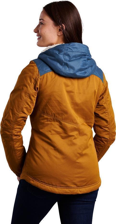 Celeste Lined Hoody - Womens - Antique Gold / Dusty Blue 2