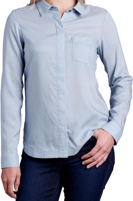 Hadley Plaid LS - Womens - Mist 1