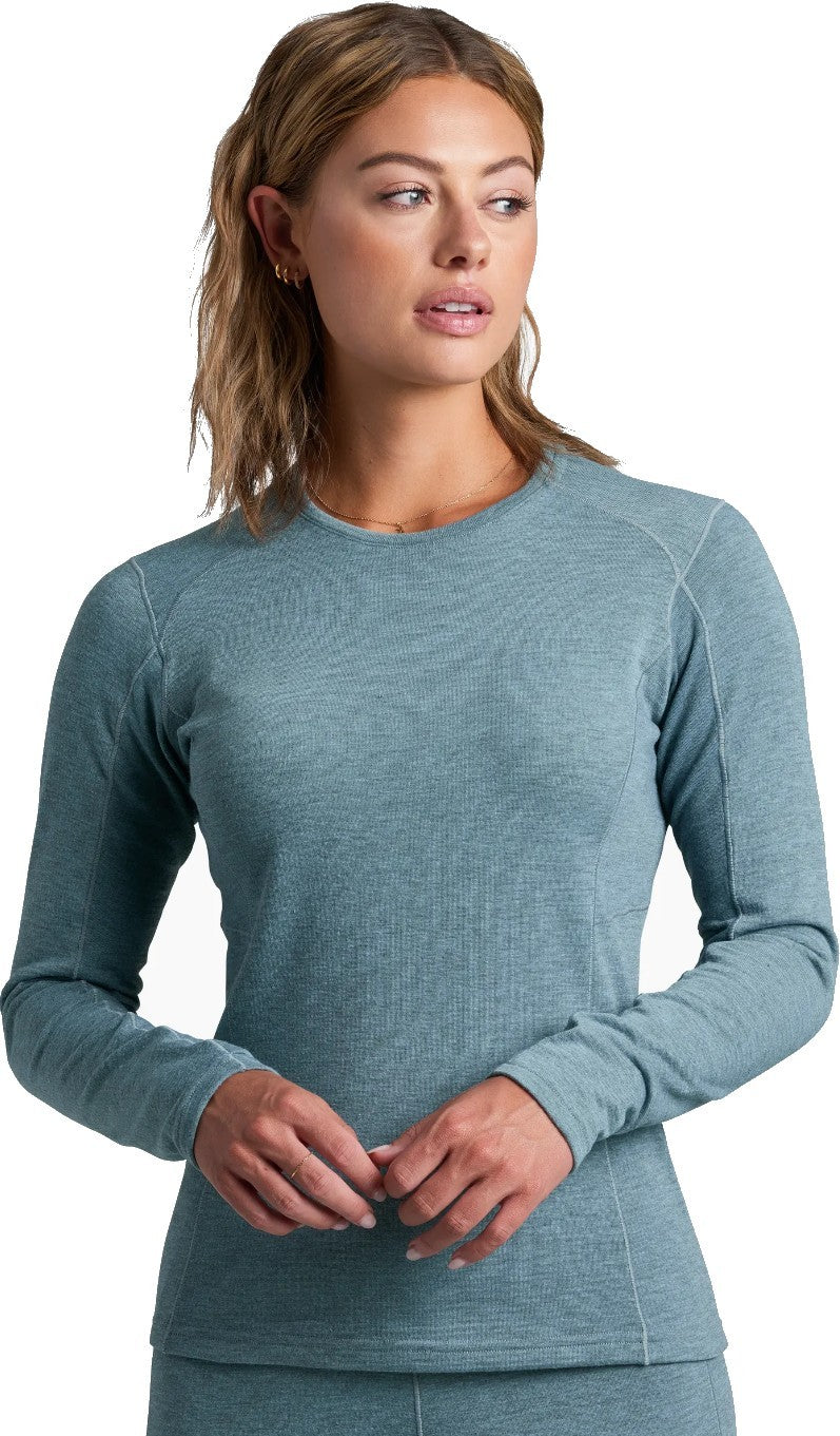 Reactiv Lite Grid Crew - Womens - mineral blue 1