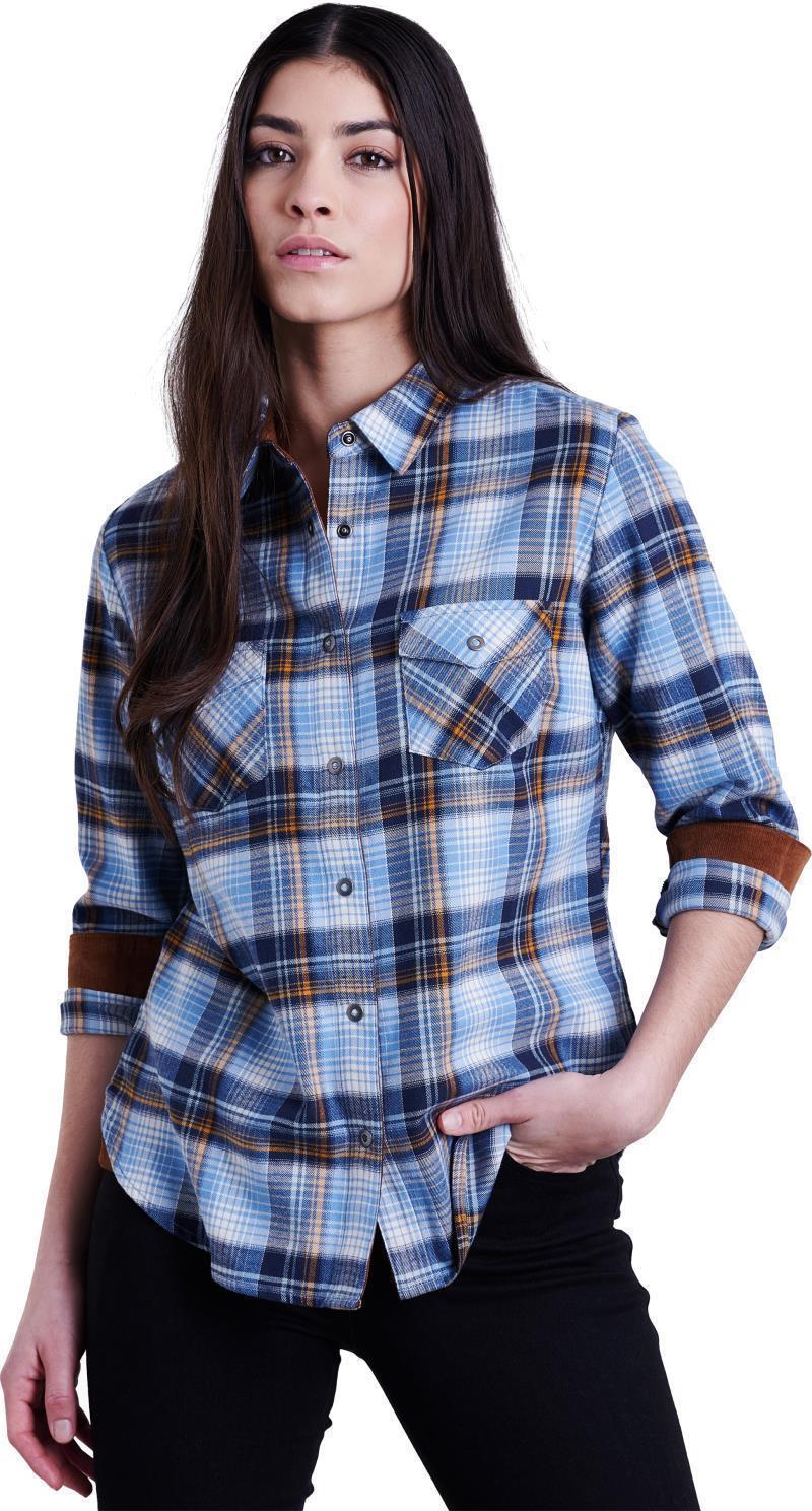 Tess Flannel LS - Womens - Big Sky Blue 2