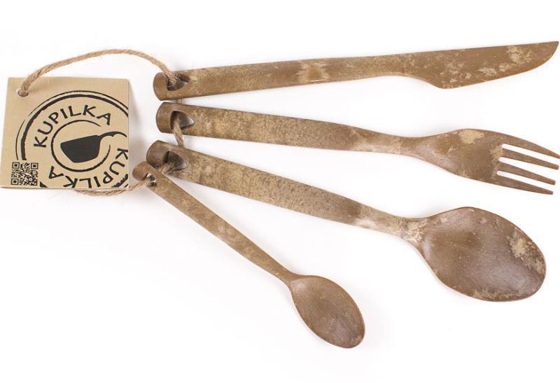 Cutlery - Knife, Fork, Spoon, Teaspoon - Brown 1