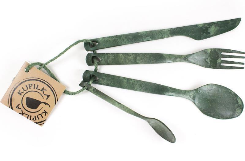 Cutlery - Knife, Fork, Spoon, Teaspoon - Green 1