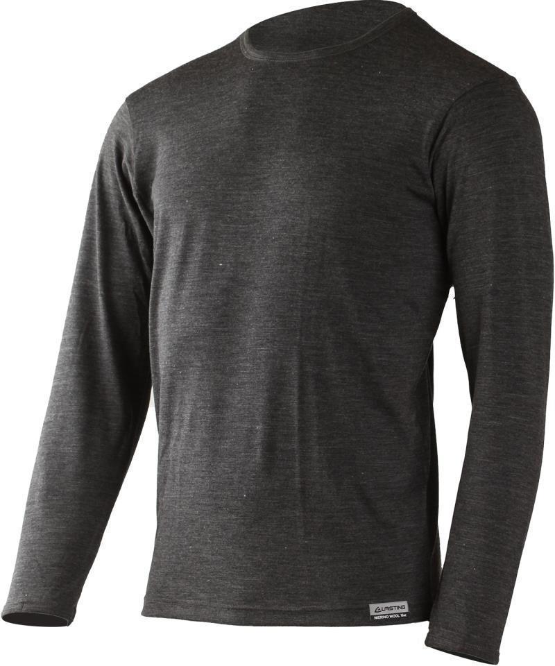 VPO 100% Merino Wool LS T-Shirt - Mens - Charcoal Heather (8169) 1