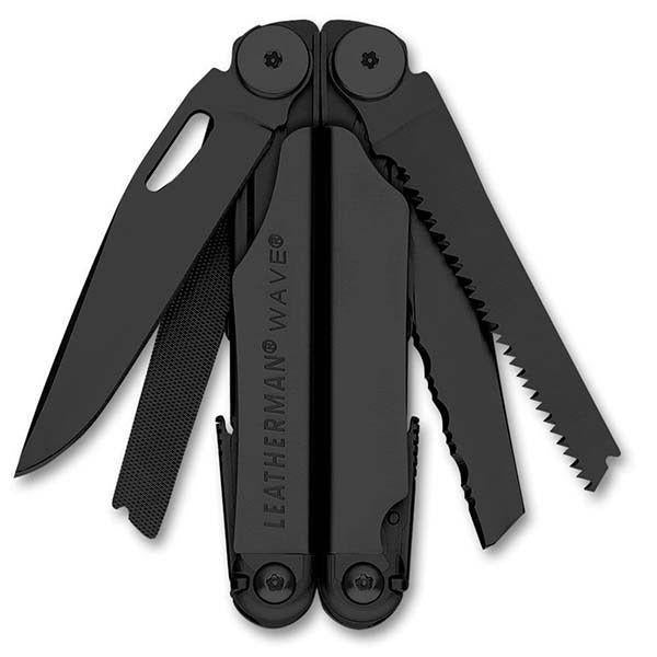 Wave Black Oxide w/Cap Crimp & Square Bit - MOLLE Black Sheath - Peg - Not Applicable 2