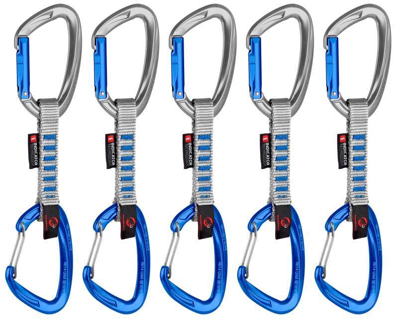 5er Pack Crag Indicator Wire Express Sets - 10cm - Straight Gate / Wire Gate - Silver / Ultramarine - Not Applicable 1