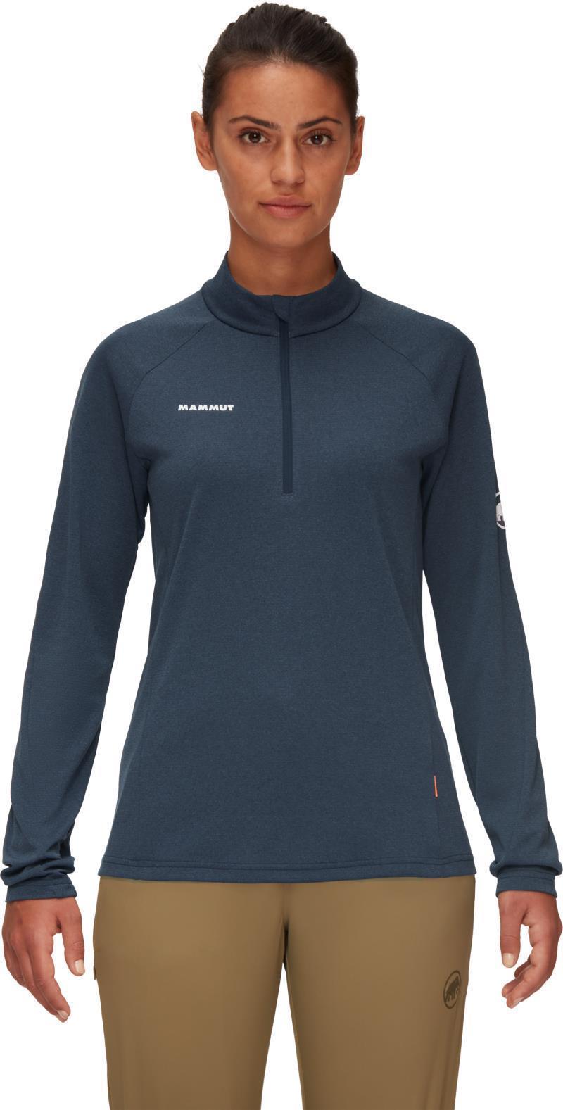 Aegility Half Zip LS - Womens - Marine Melange / White 2