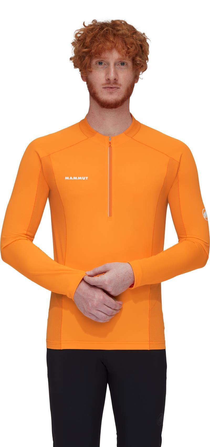 Aenergy FL Half Zip LS - Mens - Tangerine / Dark Tangerine 2