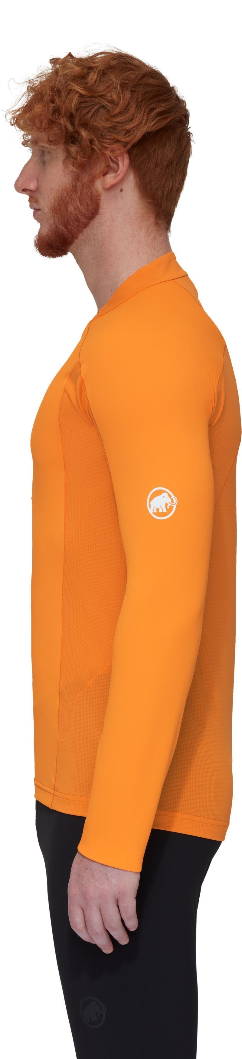 Aenergy FL Half Zip LS - Mens - Tangerine / Dark Tangerine 3