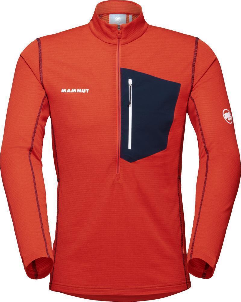 Aenergy Light ML Half Zip Pullover - Mens - Hot Red / Marine 1