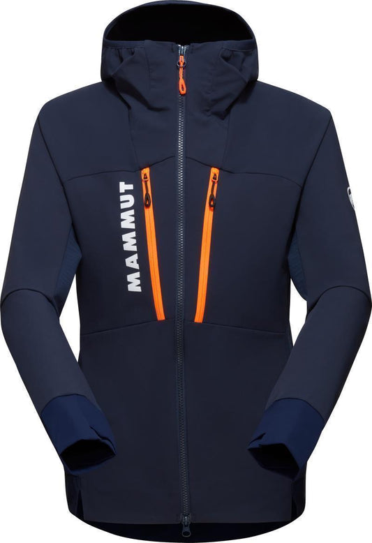 Aenergy SO Hybrid Hooded Jacket - Womens - Marine / Vibrant Orange 1