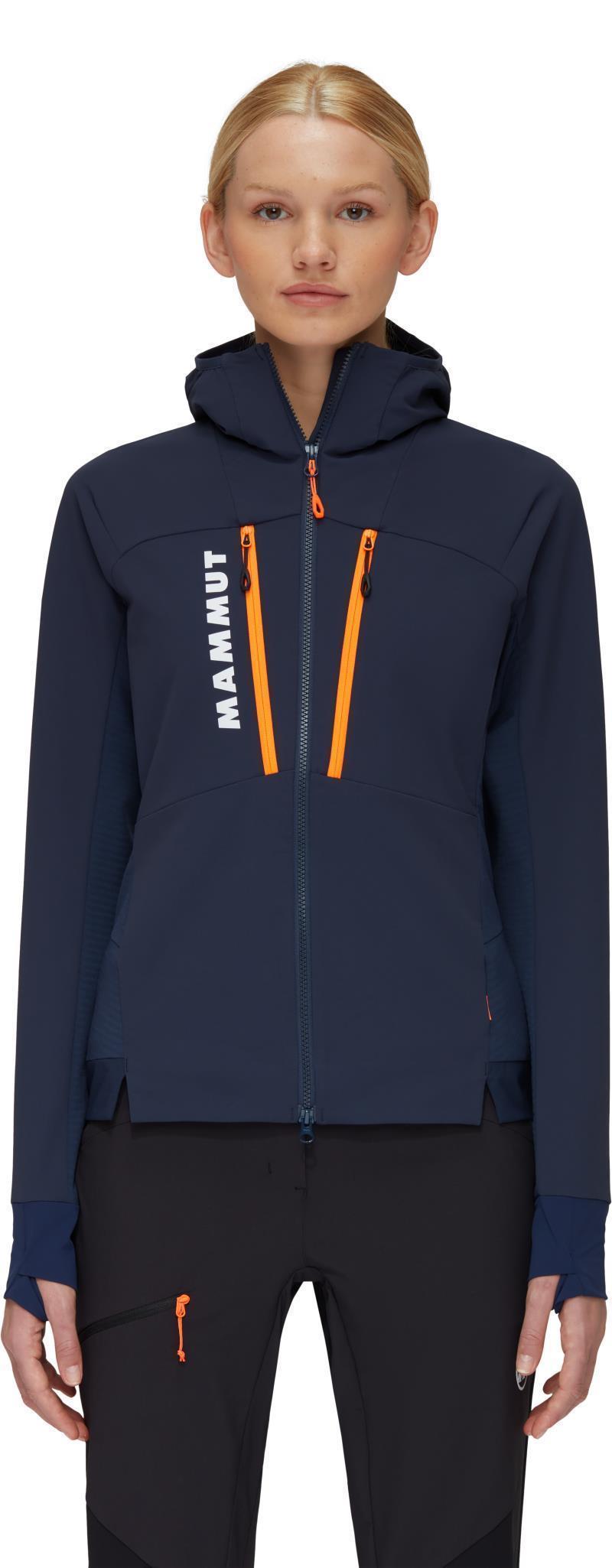 Aenergy SO Hybrid Hooded Jacket - Womens - Marine / Vibrant Orange 2