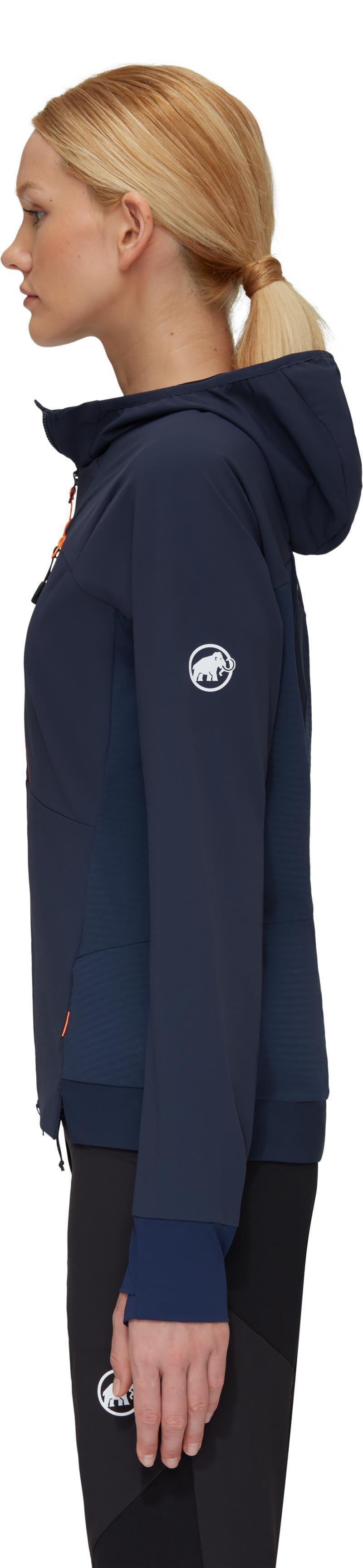 Aenergy SO Hybrid Hooded Jacket - Womens - Marine / Vibrant Orange 3
