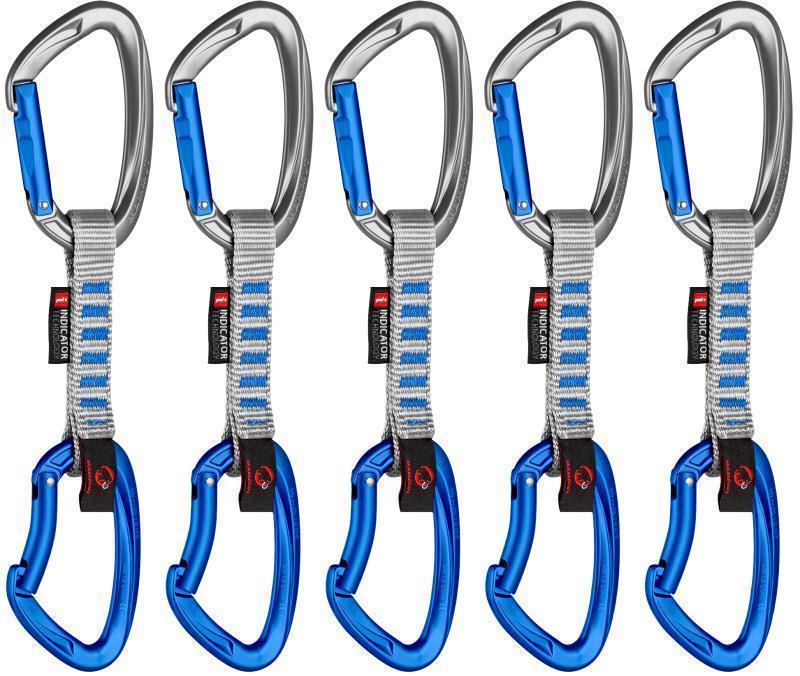 Crag Indicator Express Set - 10cm - Straight Gate / Bent Gate - Silver / Ultramarine - 5er Pack - Not Applicable 1