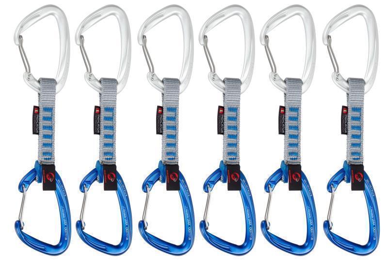 Crag Wire 10cm Indicator Quickdraw - Wire Gate / Wire Gate - Silver / Ultramarine - 6-Pack - Not Applicable 1