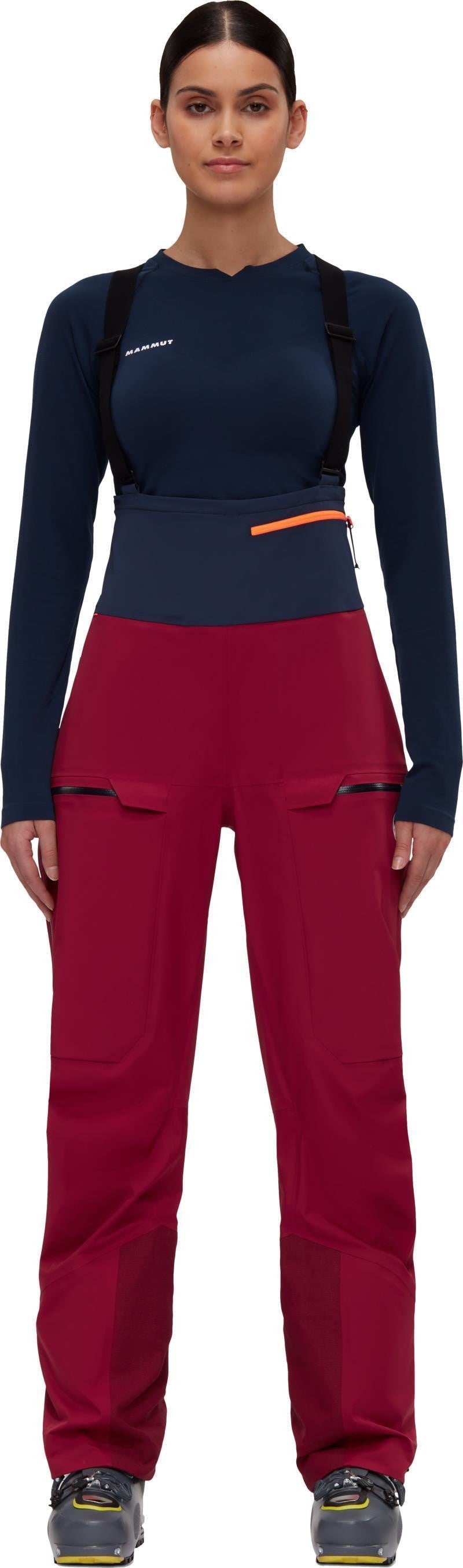Haldigrat HS Bib Pants, Reg - Womens - blood red / marine 1