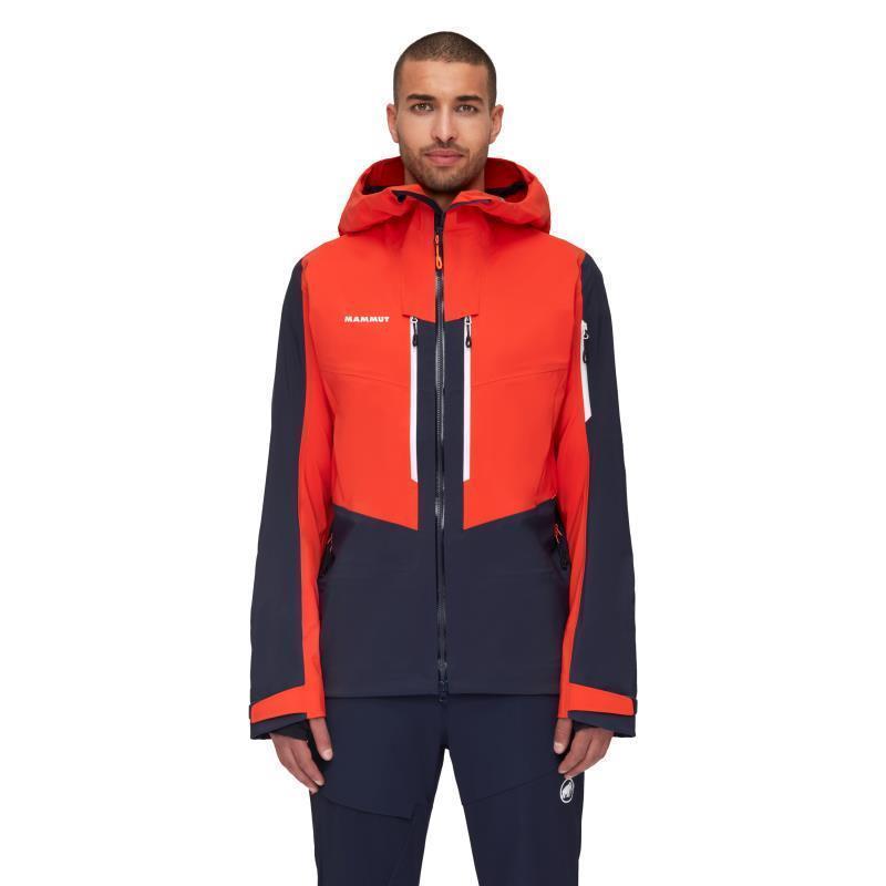 Haldigrat HS Hooded Jacket - Mens - Marine / Hot Red 2