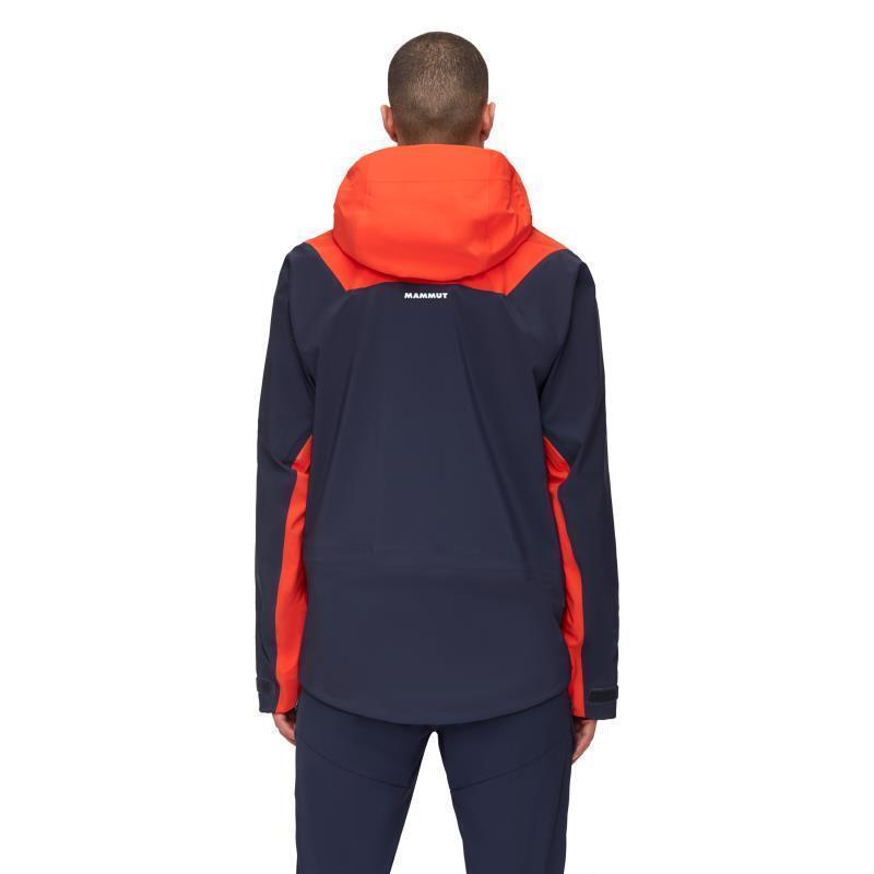 Haldigrat HS Hooded Jacket - Mens - Marine / Hot Red 3