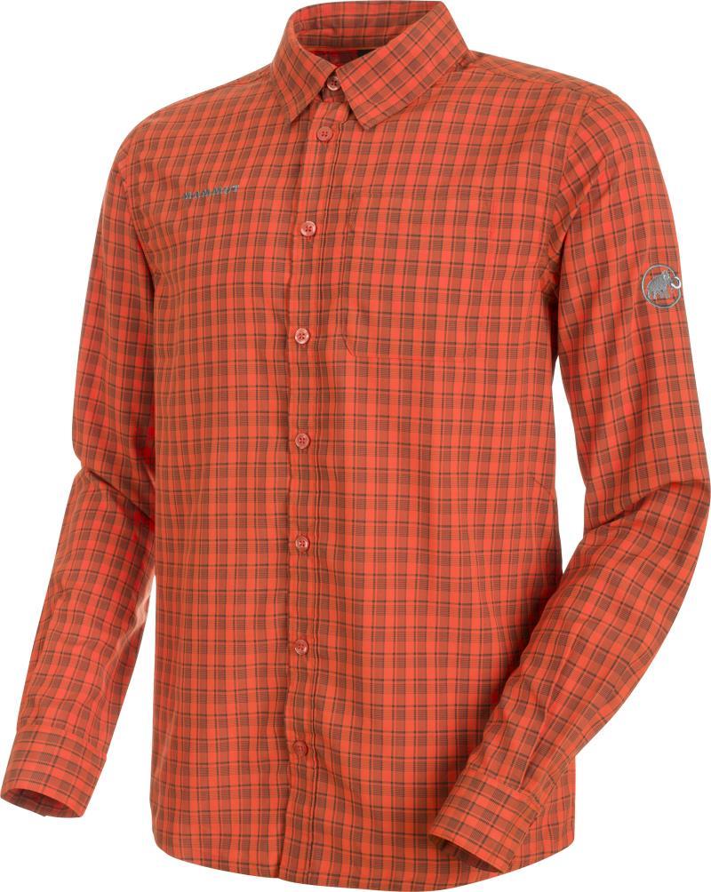 Lenni LS Shirt - Mens - Dark Orange / Titanium 1