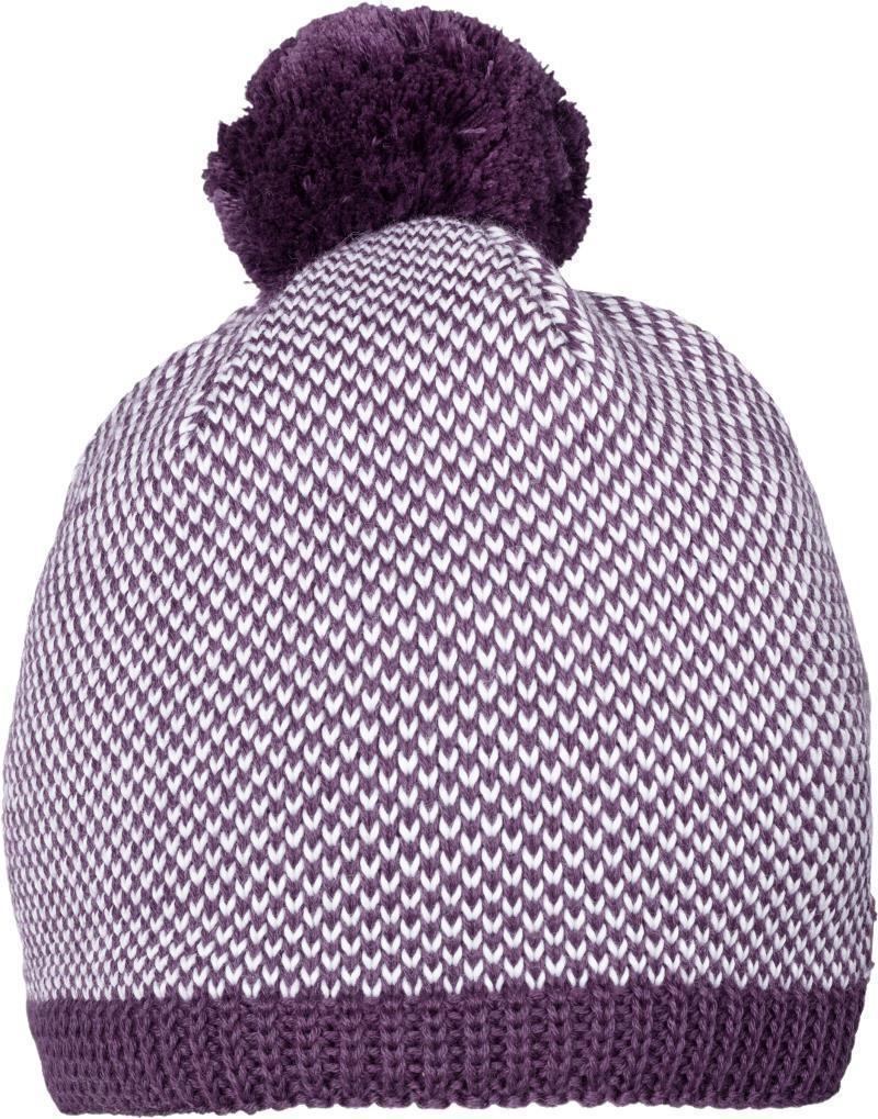 Snow Beanie - Womens - Grape / White 2