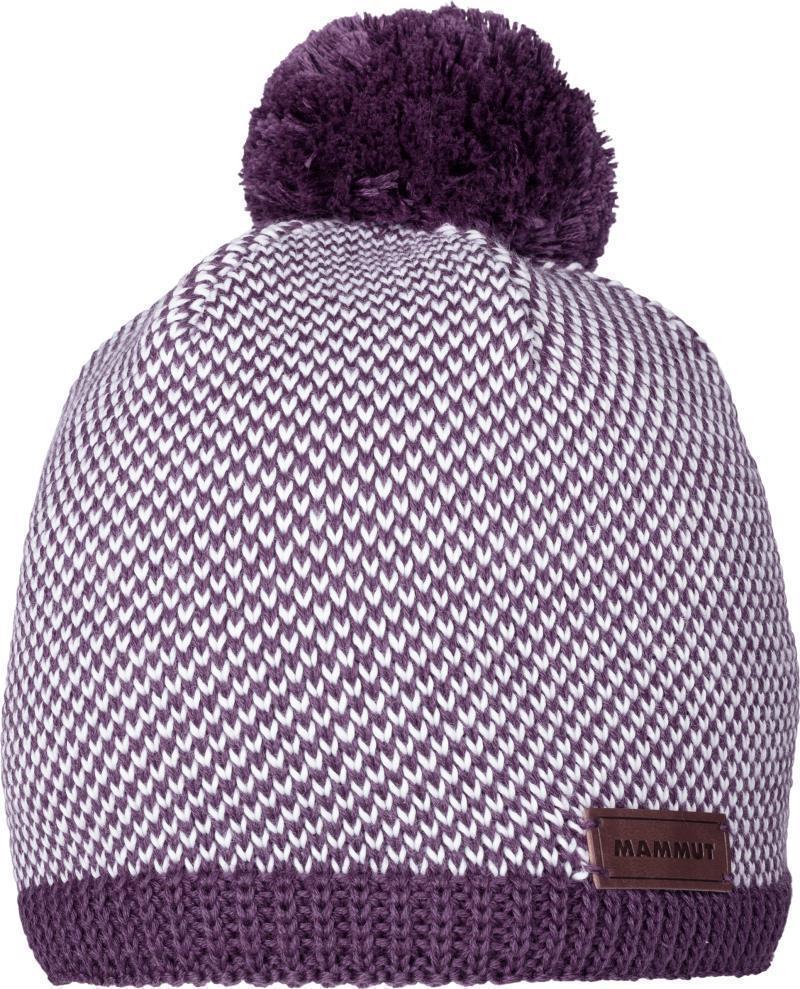 Snow Beanie - Womens - Grape / White 1