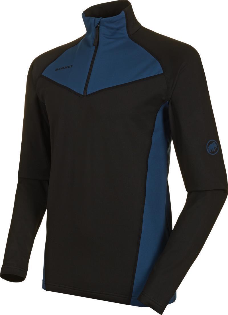 Snow ML Half Zip Pullover - Mens - Black / Wing Teal 1