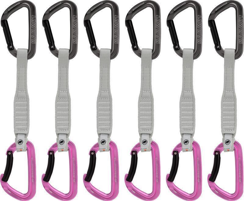 Workhorse Key Lock 17cm Quickdraw - Straight Gate / Bent Gate - Grey / Pink - 6-Pack - Not Applicable 1