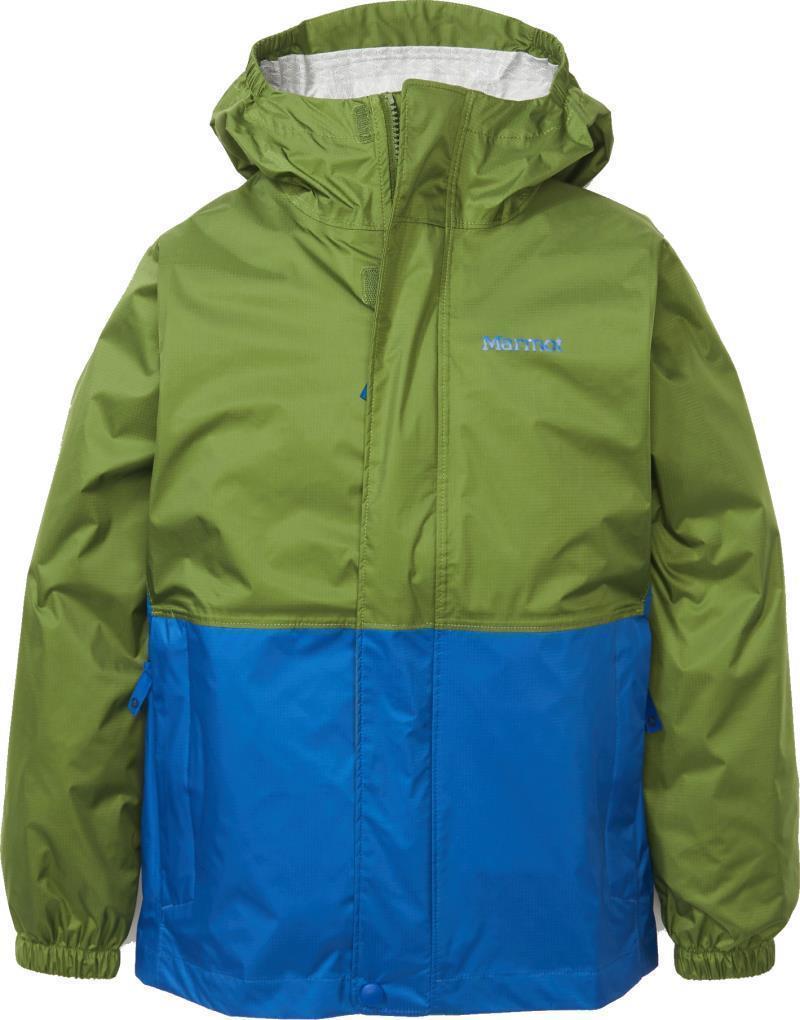 PreCip Eco Jacket - Kids - foliage / dark azure 1