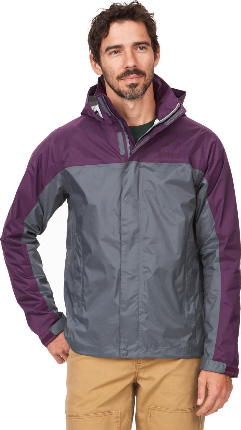 PreCip Eco Jacket - Mens - steel onyx / purple fig 1