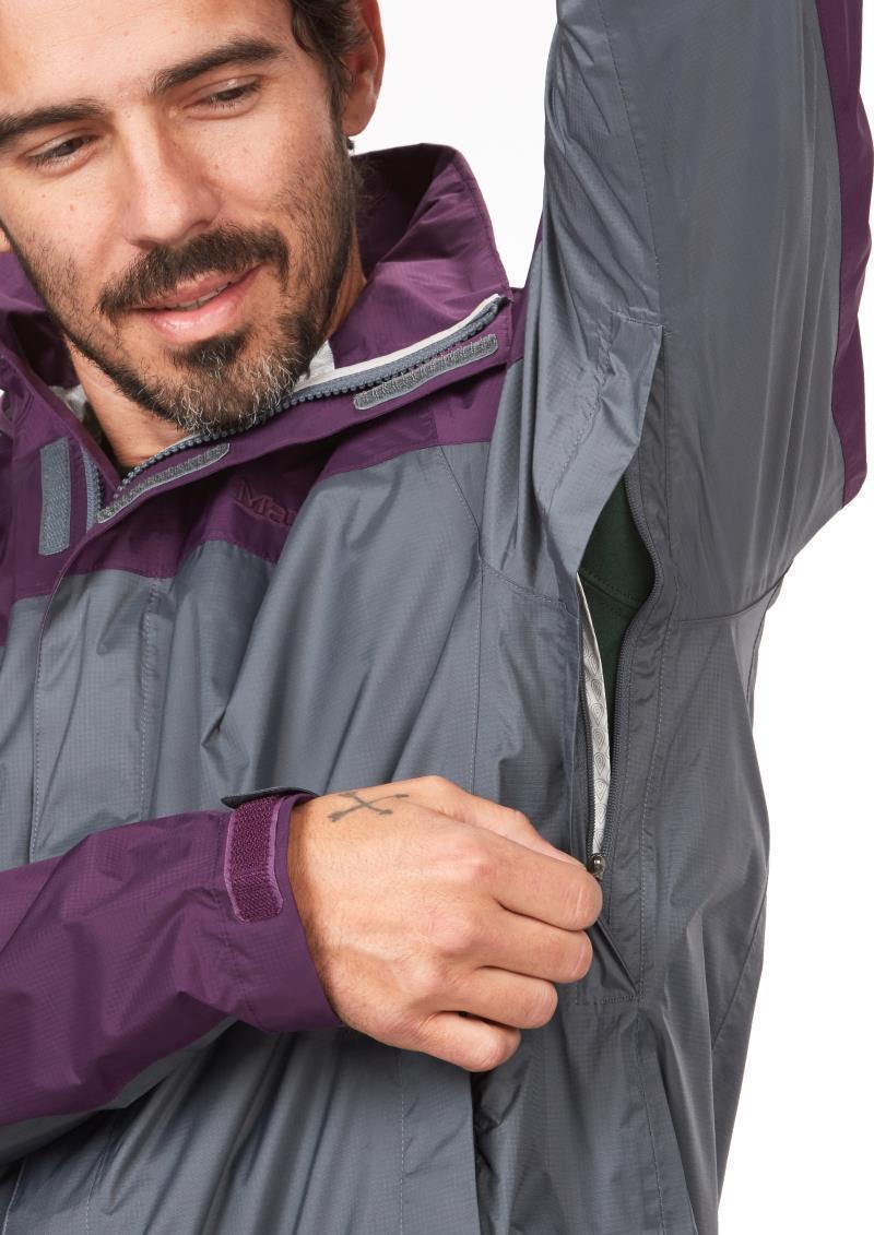PreCip Eco Jacket - Mens - steel onyx / purple fig 1
