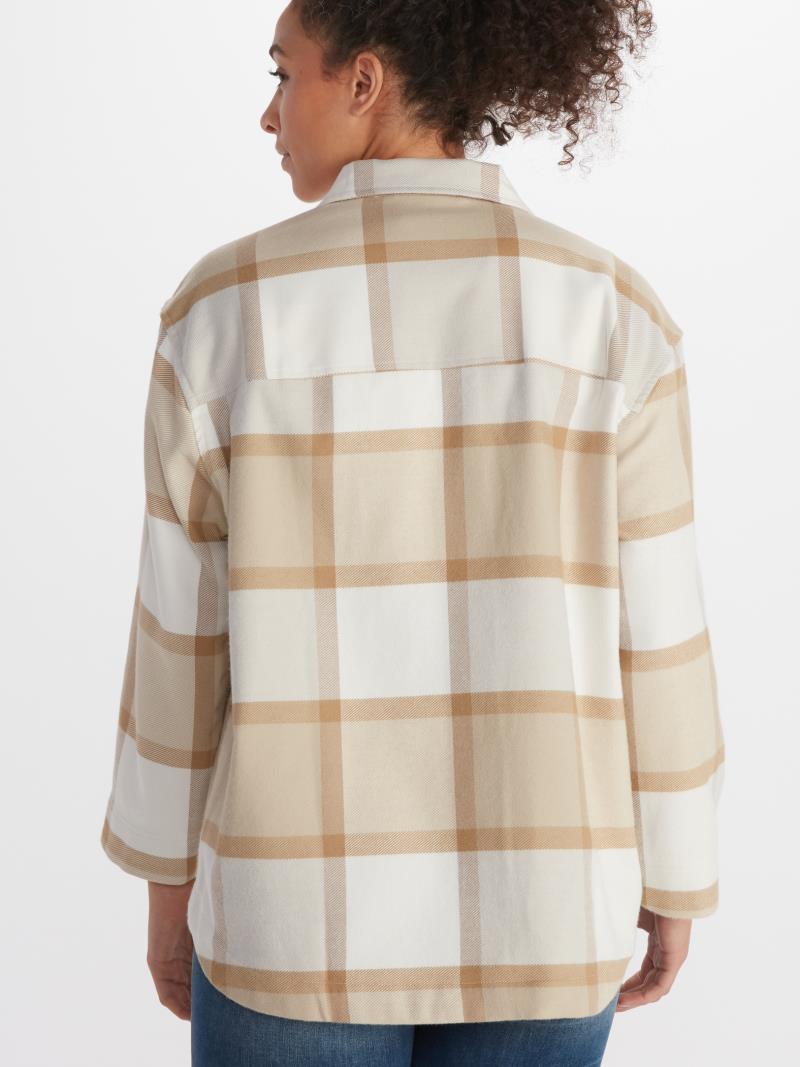 Ridgefield Heavyweight Flannel Overshirt LS - Womens - Papyrus 2