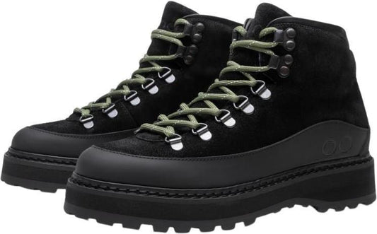 Hiking Core Cap, Suede, Leather Lining - Mens - Black 1