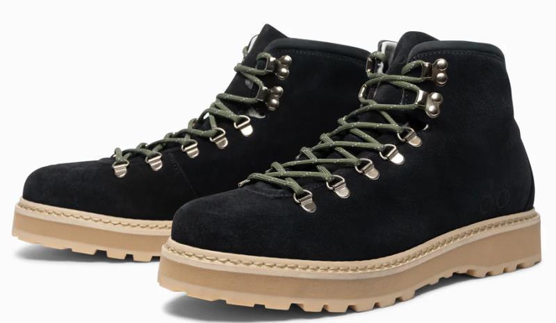 Hiking Core, Suede, Shearling Lining - Mens - Navy 2