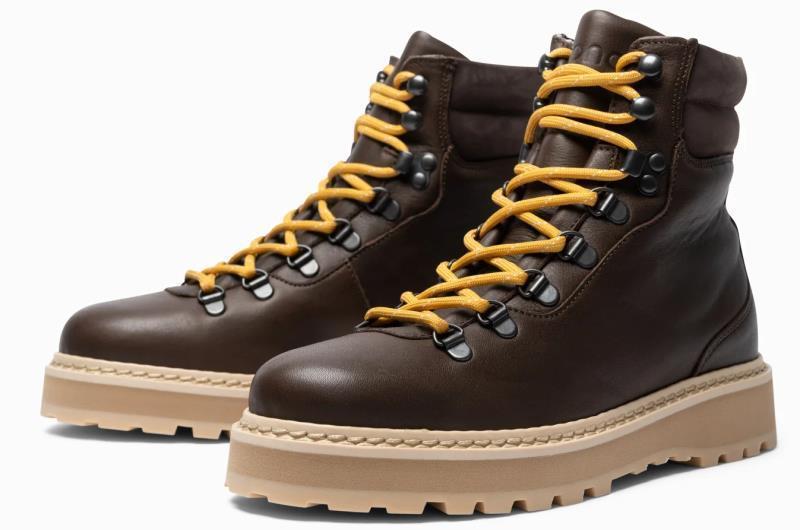 Hiking, Flat Leather, Shearling Lining - Womens - Chocolate 1