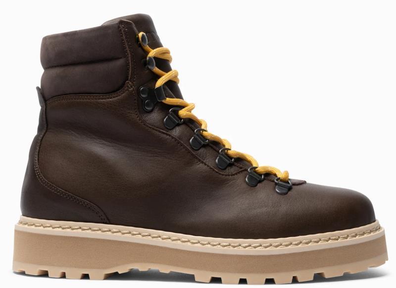 Hiking, Flat Leather, Shearling Lining - Womens - Chocolate 2