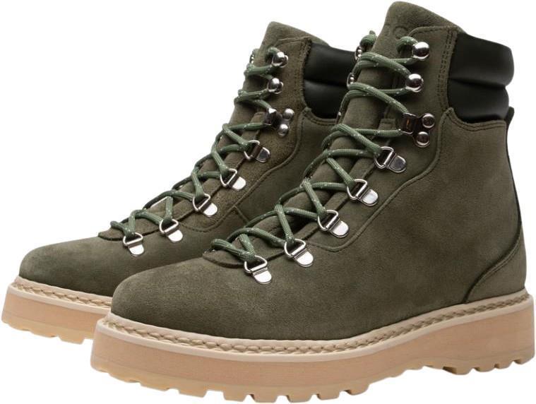 Hiking, Suede, Shearling Lining - Womens - Military 1
