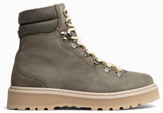 Hiking, Suede, Shearling Lining - Womens - Stone 1