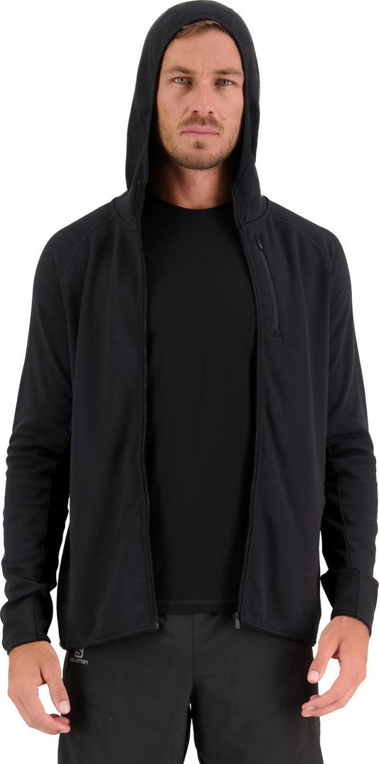 Approach Merino Gridlock Hood - Mens - Black 1