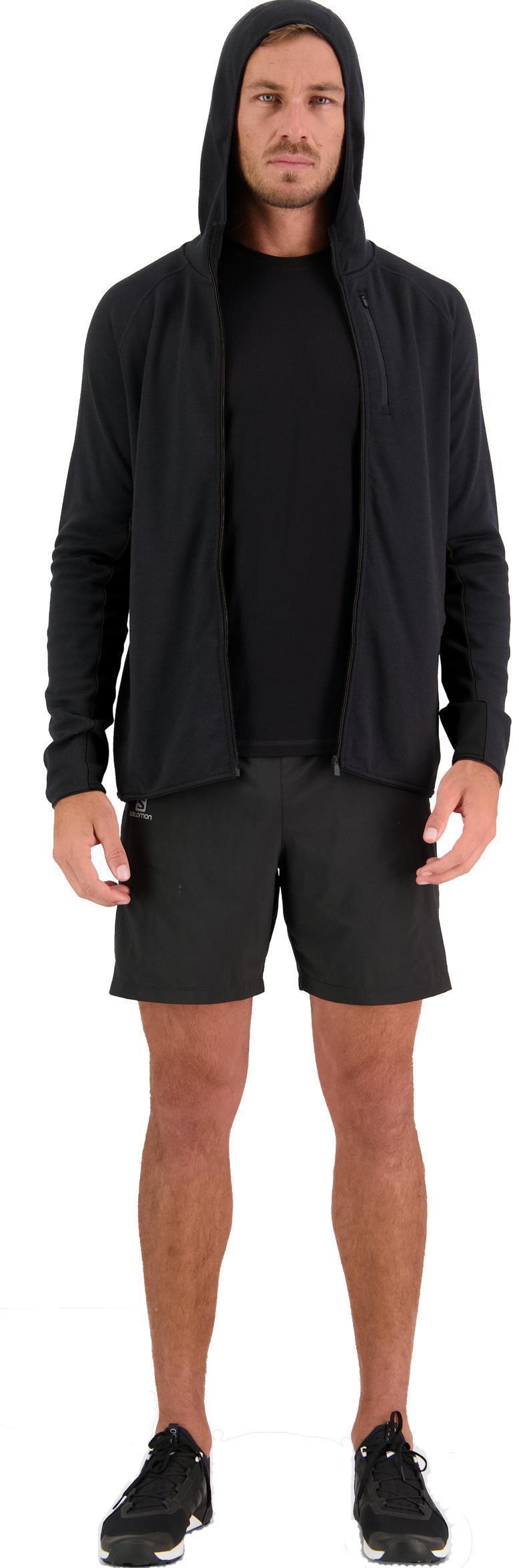 Approach Merino Gridlock Hood - Mens - Black 3