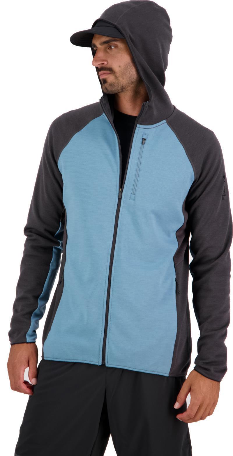 Approach Merino Gridlock Hood - Mens - Blue Slate / Black 3