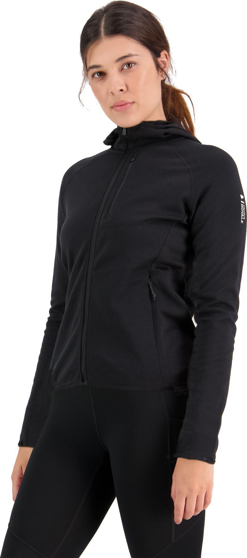 Approach Merino Gridlock Hood - Womens - Black 1