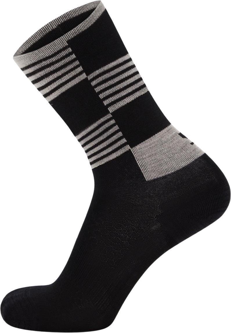 Atlas Crew Socks - Check Print - Black Check 1