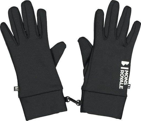 Elevation Merino Fleece Gloves - Black 1