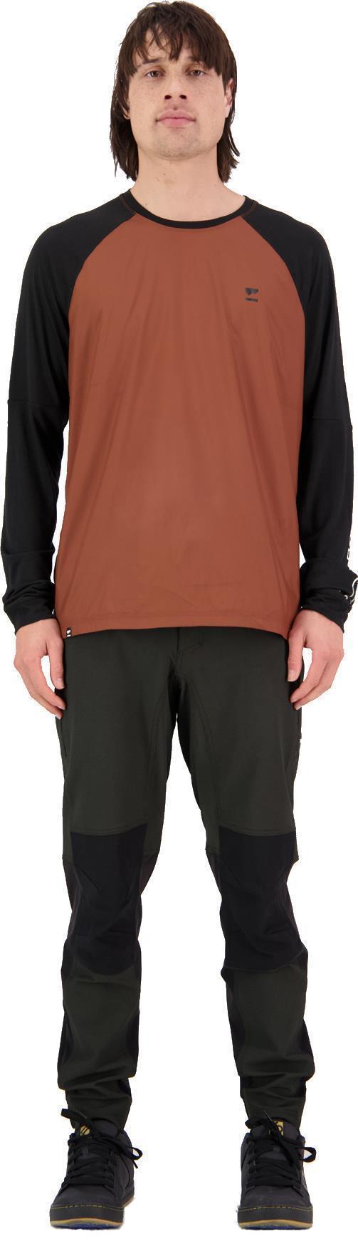 Tarn Merino Shift Wind Jersey - Mens - Dark Copper / Black 4