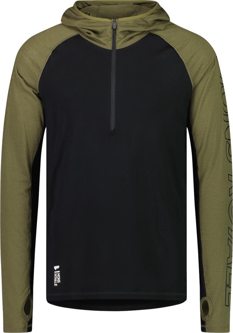 Temple Tech Hood - Mens - Dark Olive / Black 1
