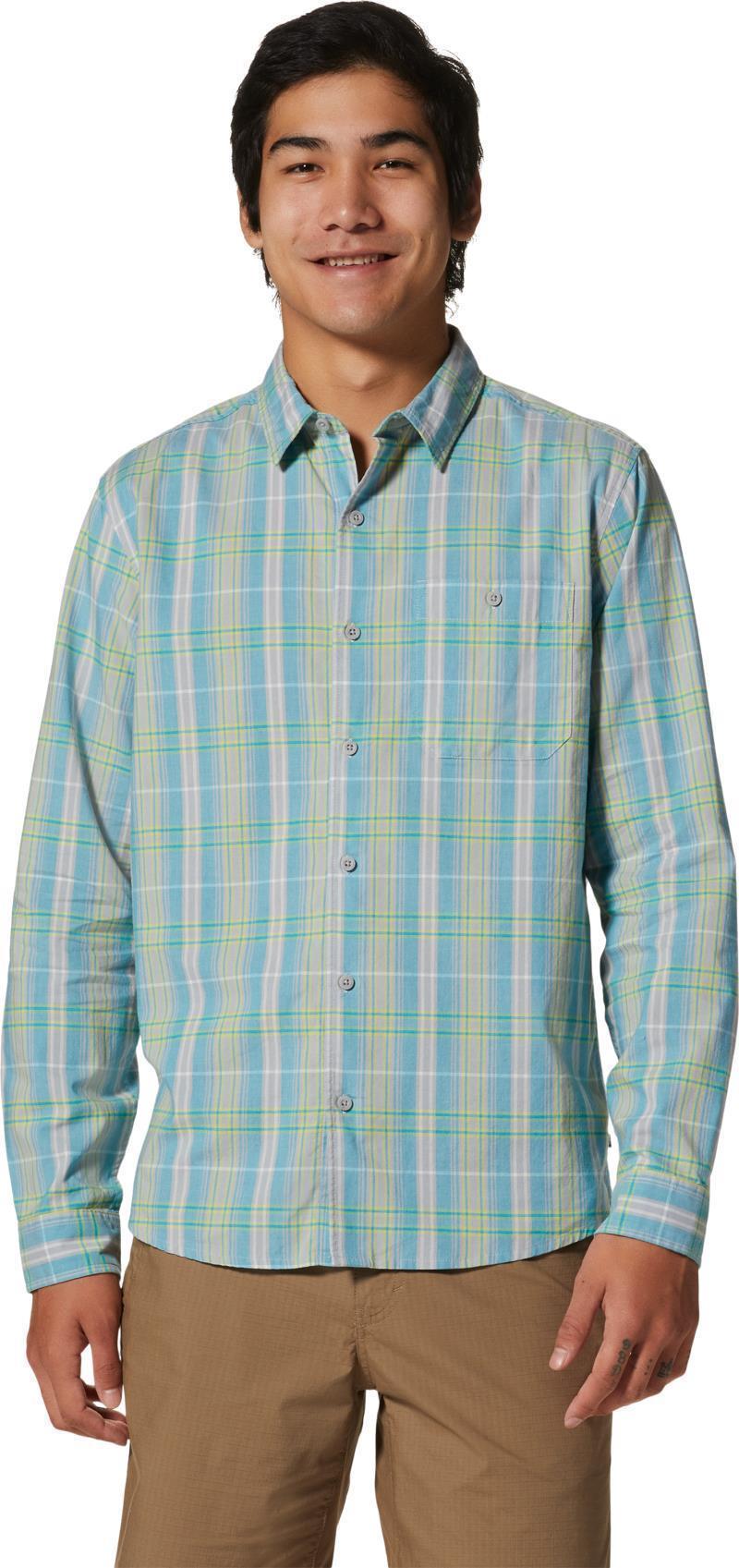 Big Cottonwood LS Shirt - Mens - Teton Blue Vertical Plaid 1