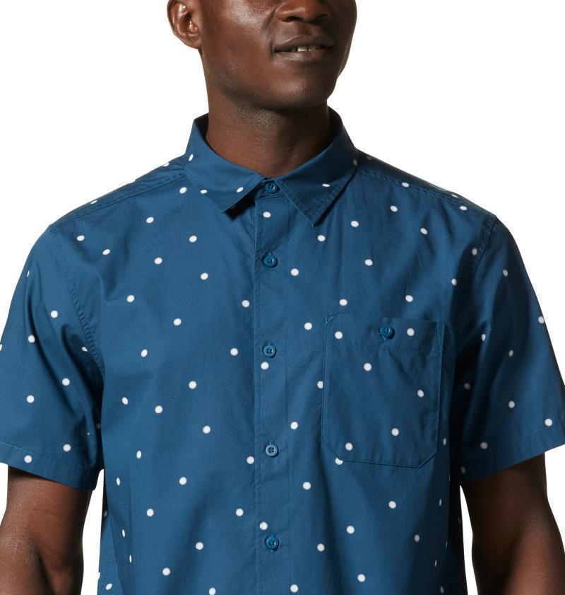 Big Cottonwood SS Shirt, Tall - Mens - Dark Caspian Micro Sun Dot Print 4